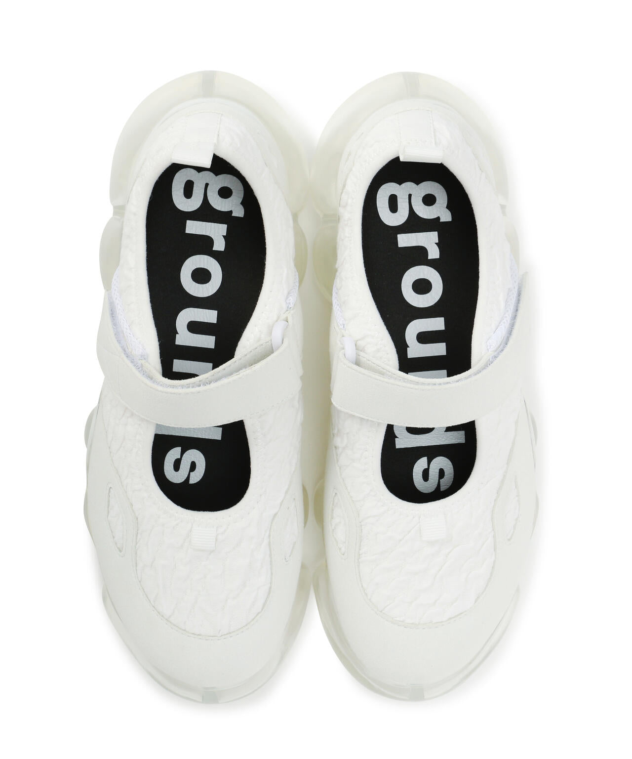 grounds/グラウンズ/JEWELRY MARY JANE/WHITE WRINKLE