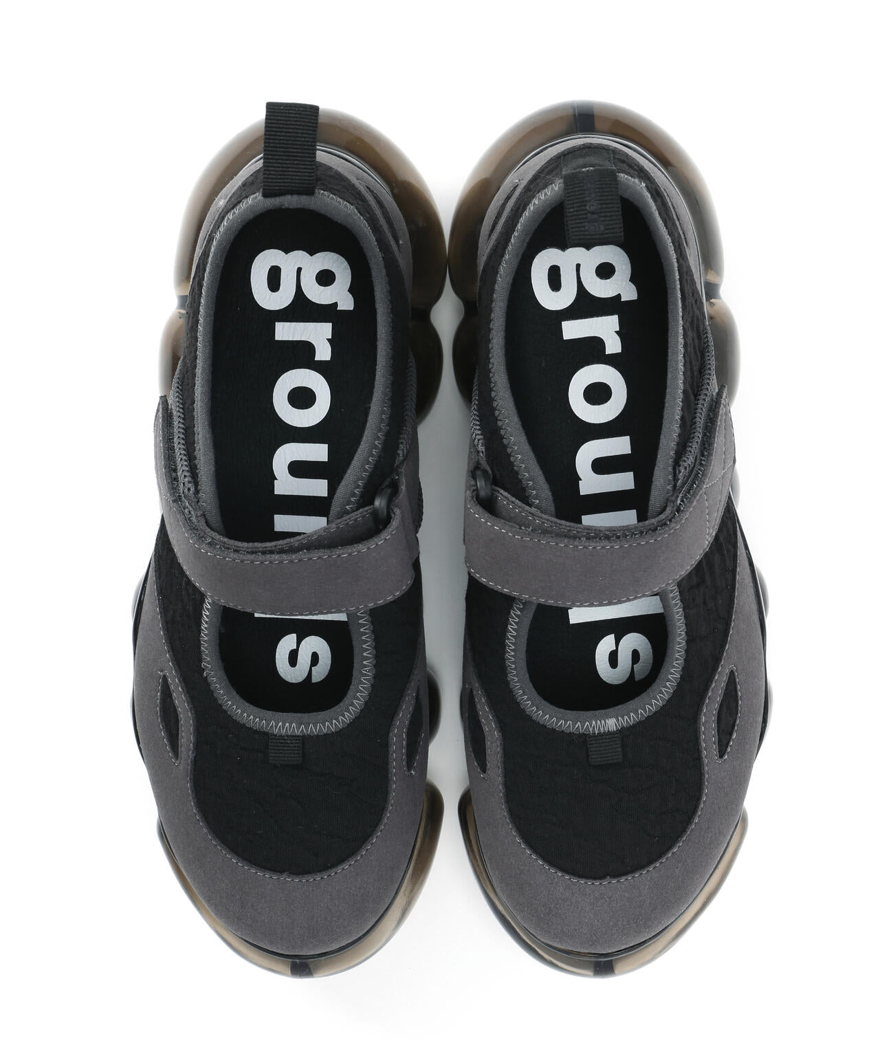 grounds/グラウンズ/JEWELRY MARY JANE/BLACK WRINKLE