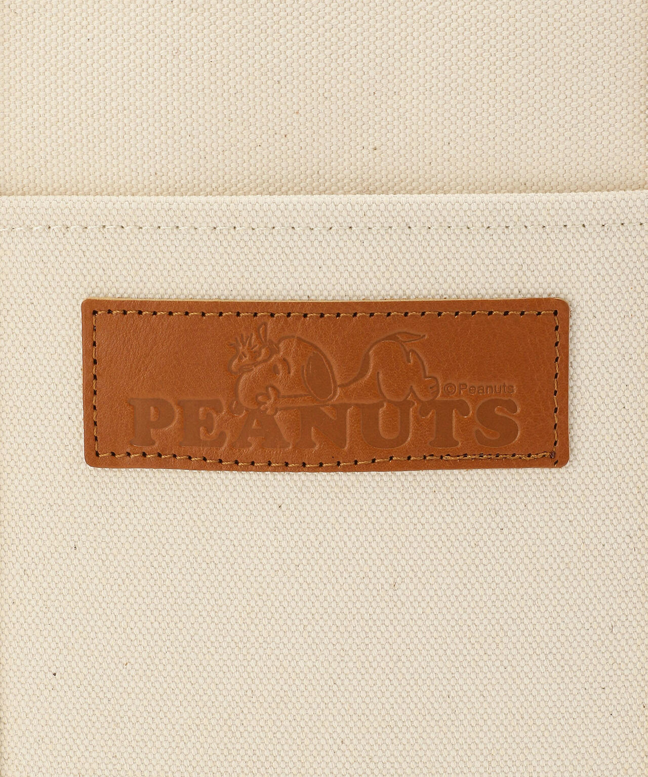 SNOOPY LEATHER COLLECTION/スヌーピーレザーコレクション/レザー×キャンバス トートバッグ L