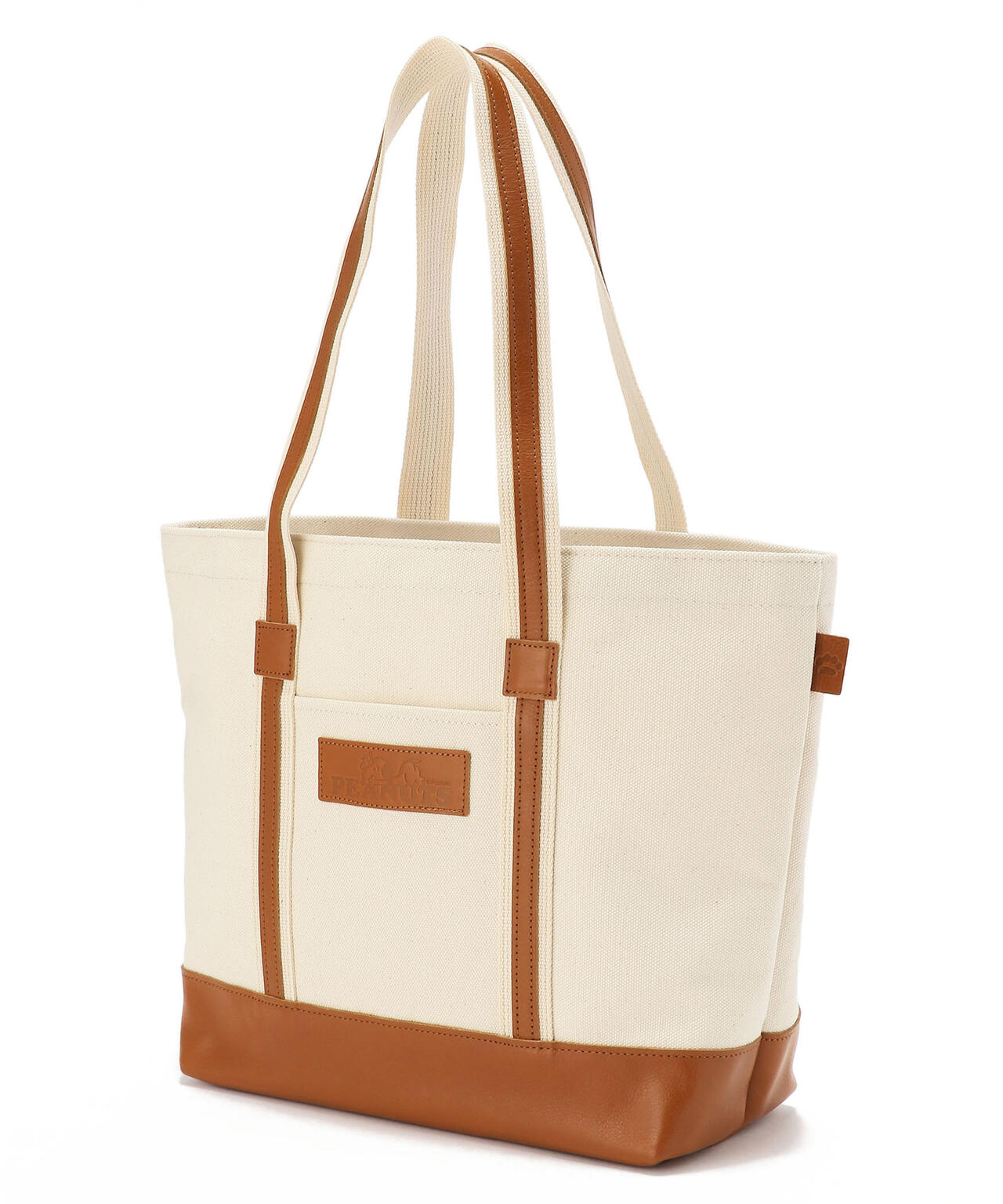 SNOOPY LEATHER COLLECTION/スヌーピーレザーコレクション/レザー×キャンバス トートバッグ L