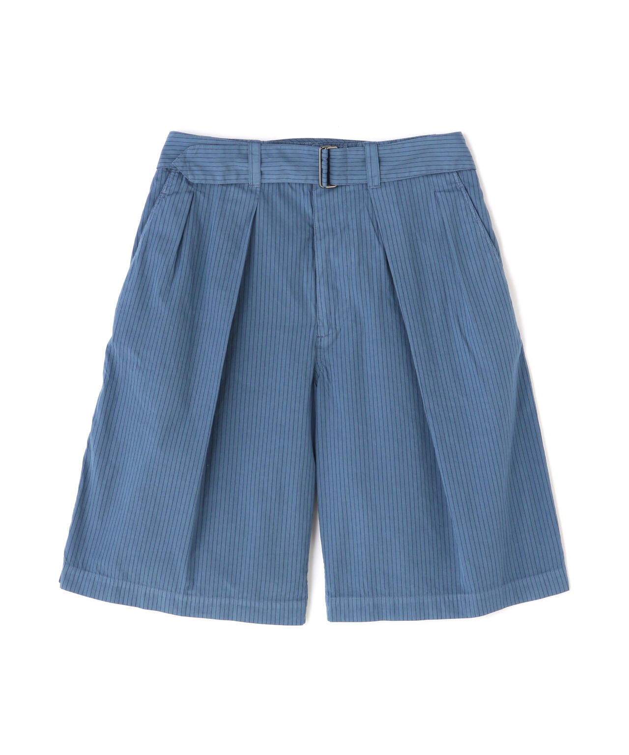 YOKE/ヨーク/Garment Dye Stripe Belted Wide Shorts