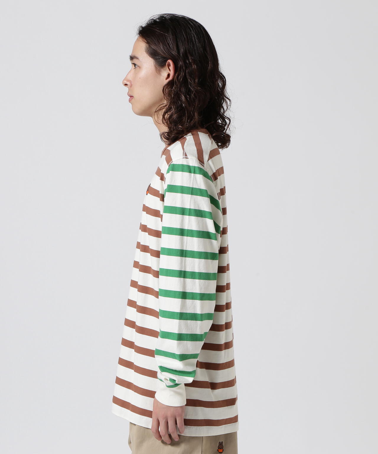 POP TRADING COMPANY/Pop & Miffy Striped Longsleeve Tee