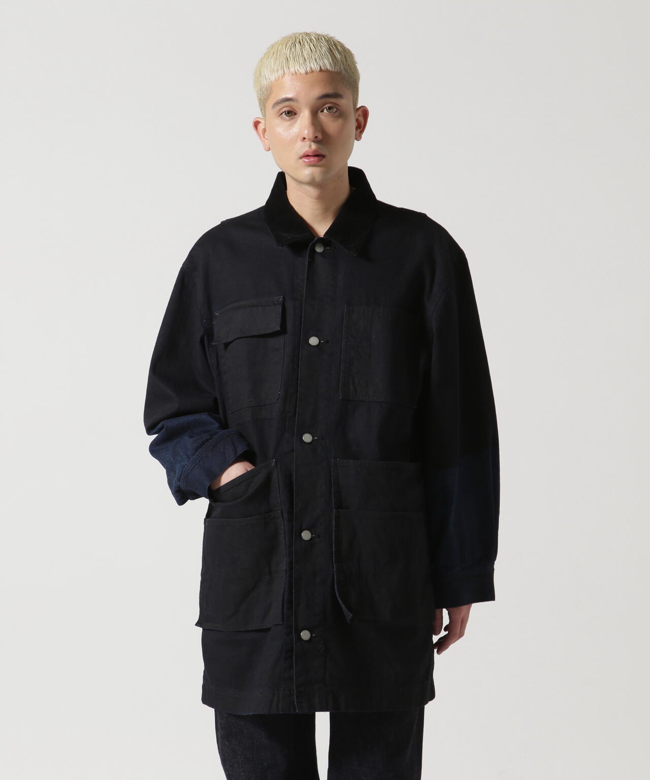 YOKE/ヨーク/DENIM COVERALL HALF COAT