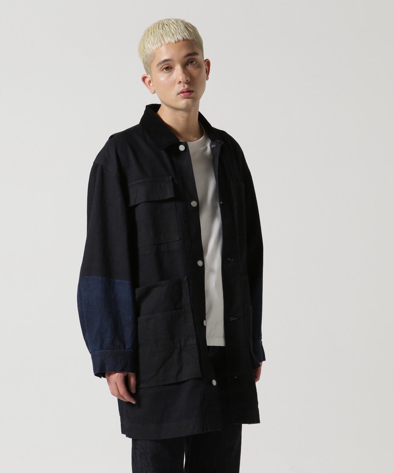 YOKE/ヨーク/DENIM COVERALL HALF COAT