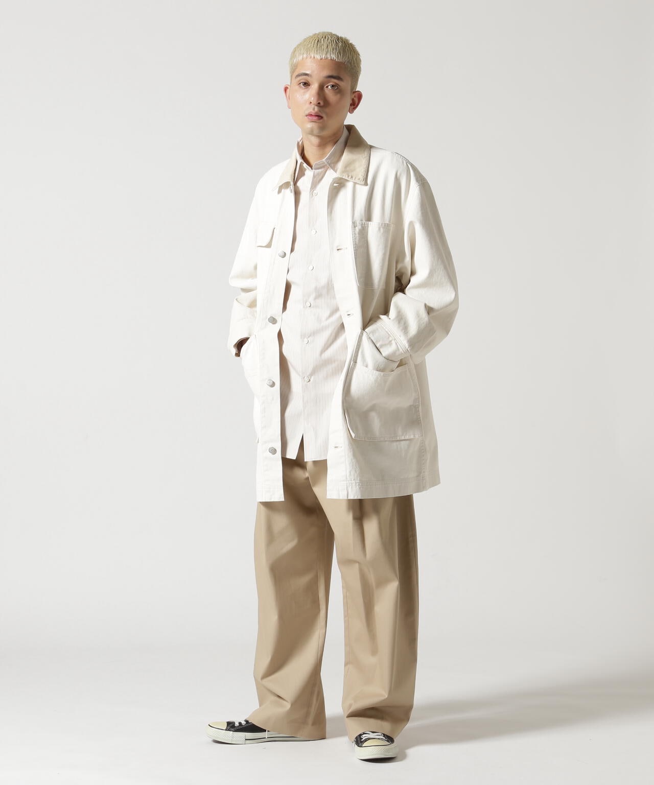 YOKE/ヨーク/DENIM COVERALL HALF COAT