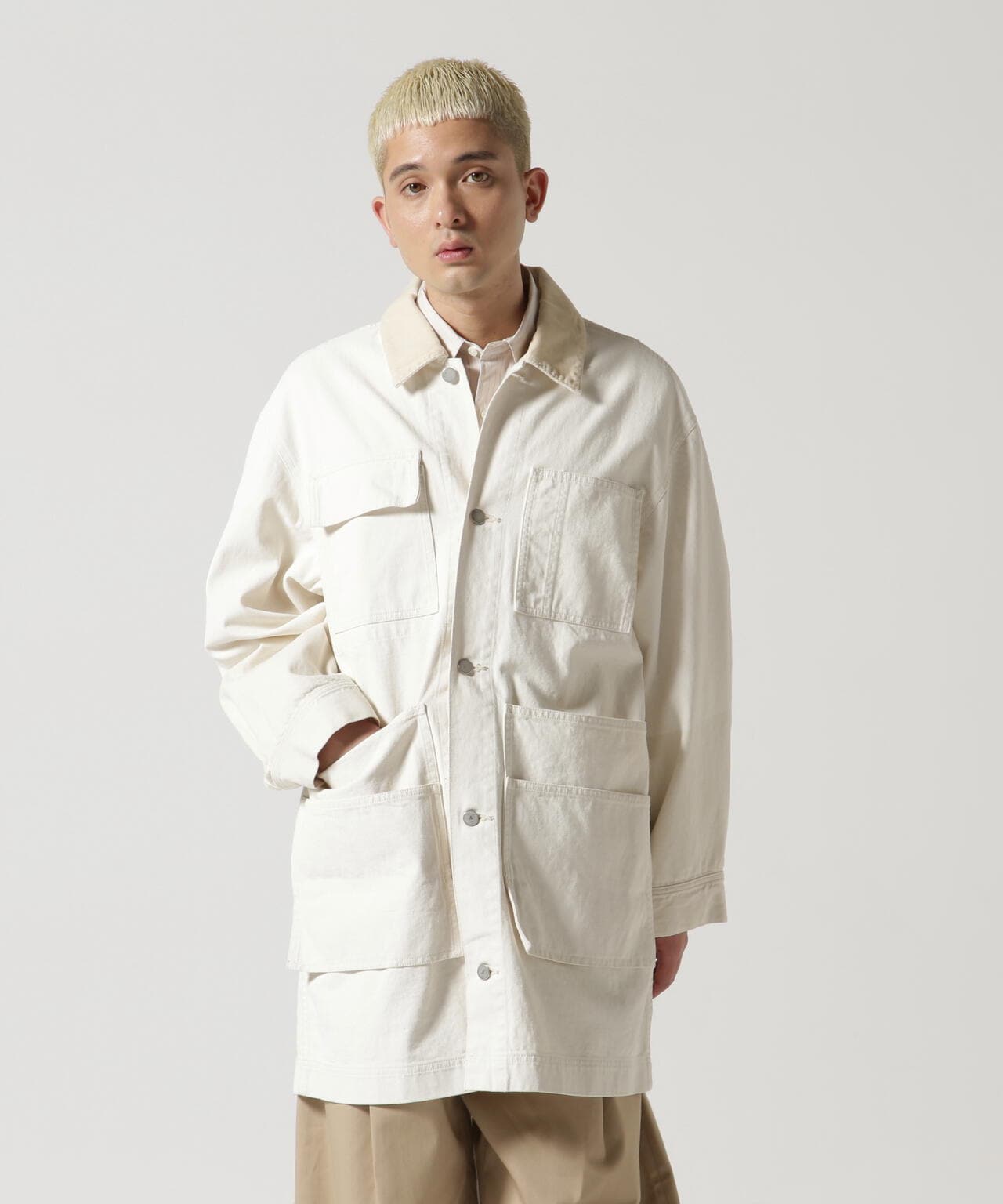 YOKE/ヨーク/DENIM COVERALL HALF COAT