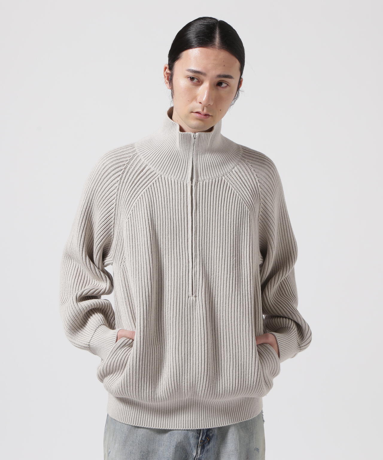 Toironier/トワロニエ/Half Zip Knit