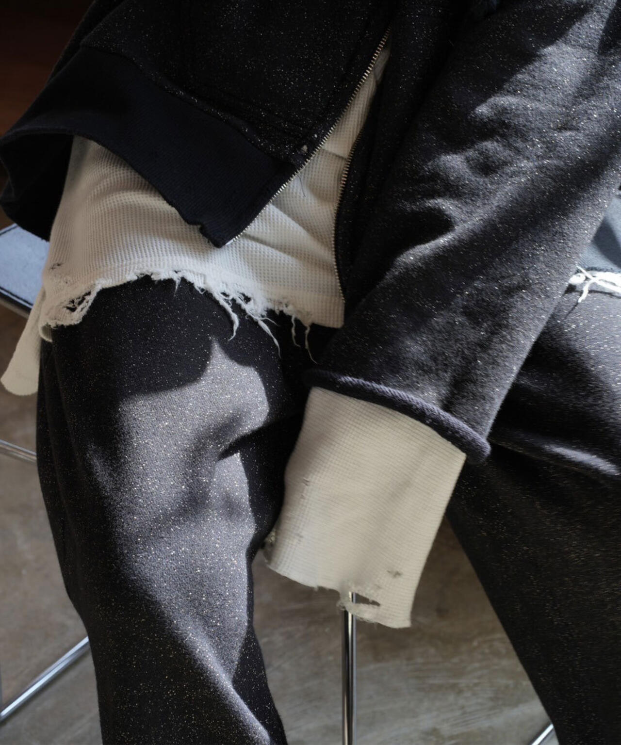 ANCELLM/アンセルム/DAMAGE SWEAT PANTS EX