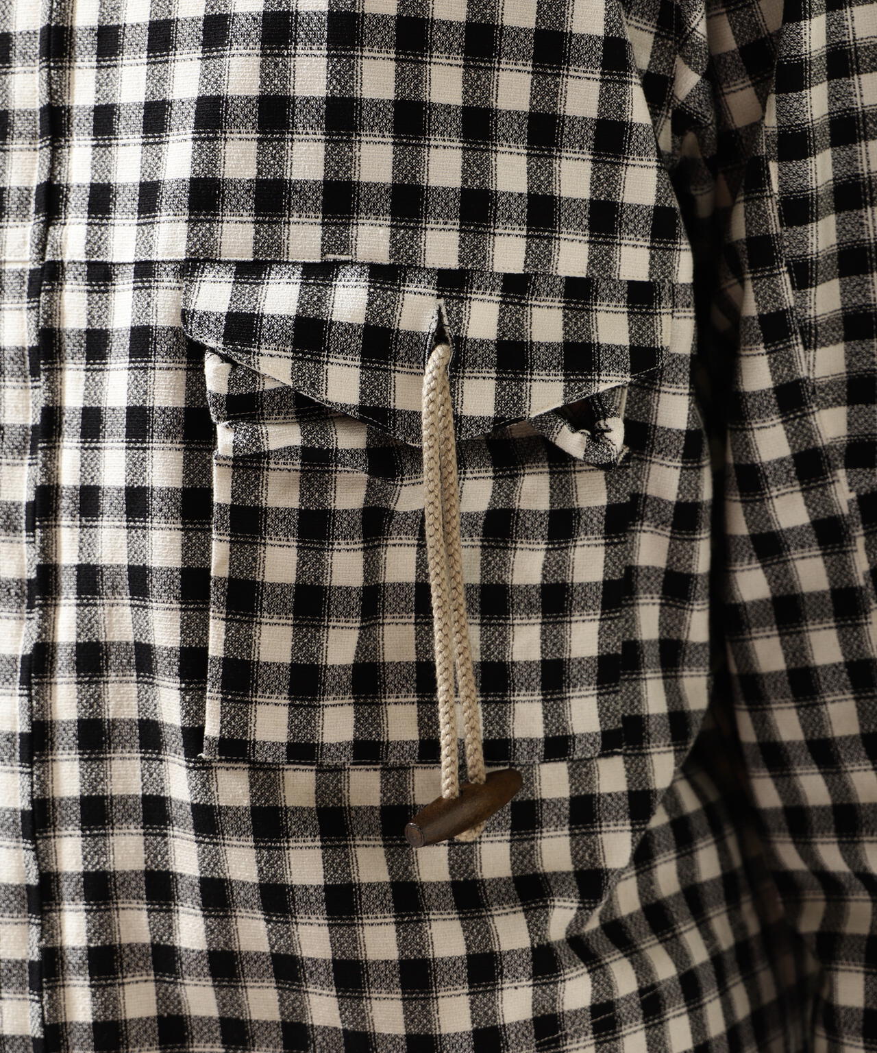 ANCELLM/アンセルム/C/R CHECK SHORT ZIPUP SHIRT