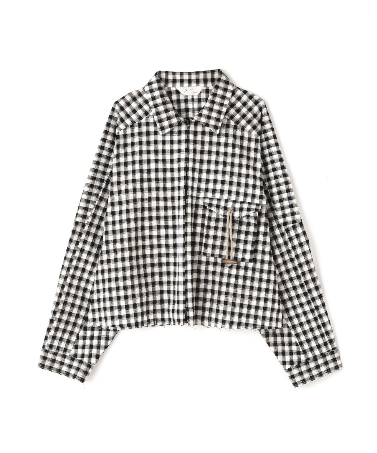 ANCELLM/アンセルム/C/R CHECK SHORT ZIPUP SHIRT