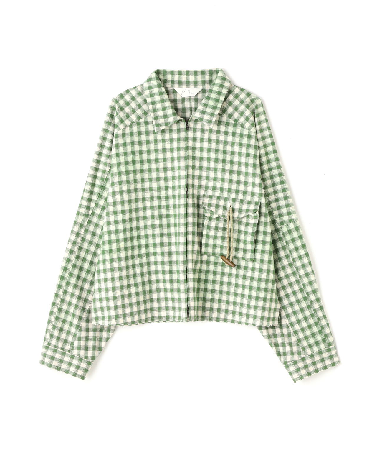 ANCELLM/アンセルム/C/R CHECK SHORT ZIPUP SHIRT