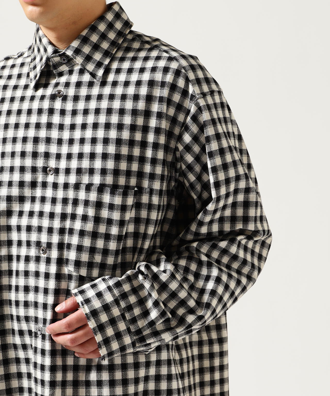 ANCELLM/アンセルム/ C/R CHECK OVER SHIRT/ANCSH55