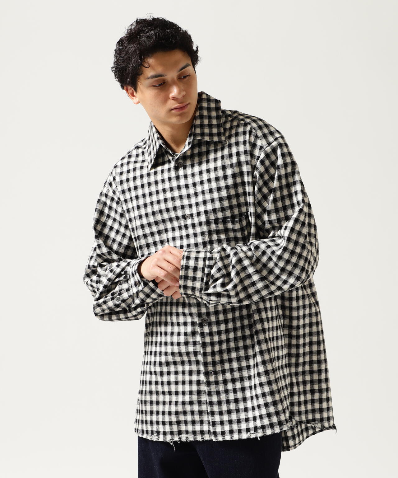 ANCELLM/アンセルム/ C/R CHECK OVER SHIRT/ANCSH55