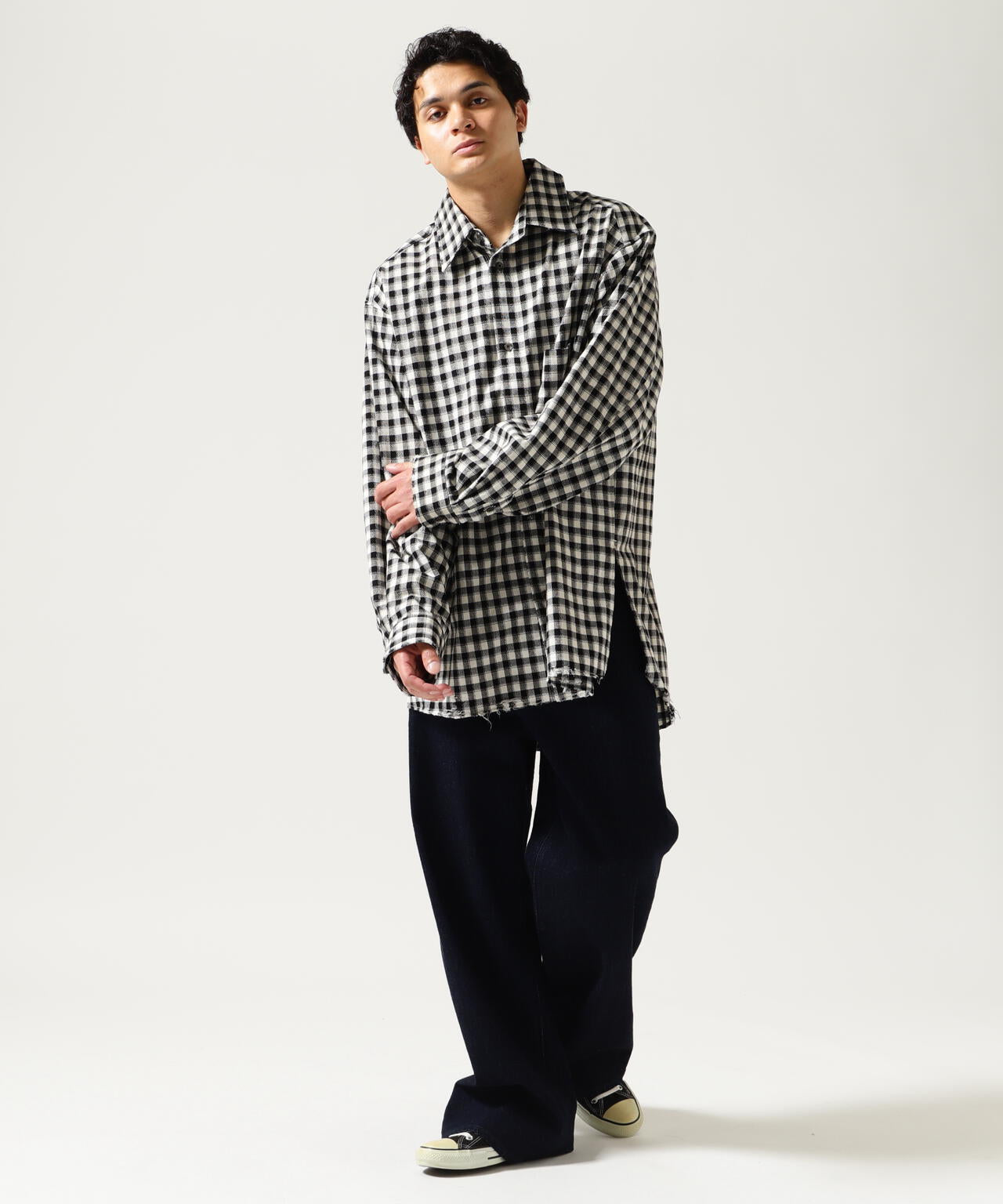 ANCELLM/アンセルム/ C/R CHECK OVER SHIRT/ANCSH55