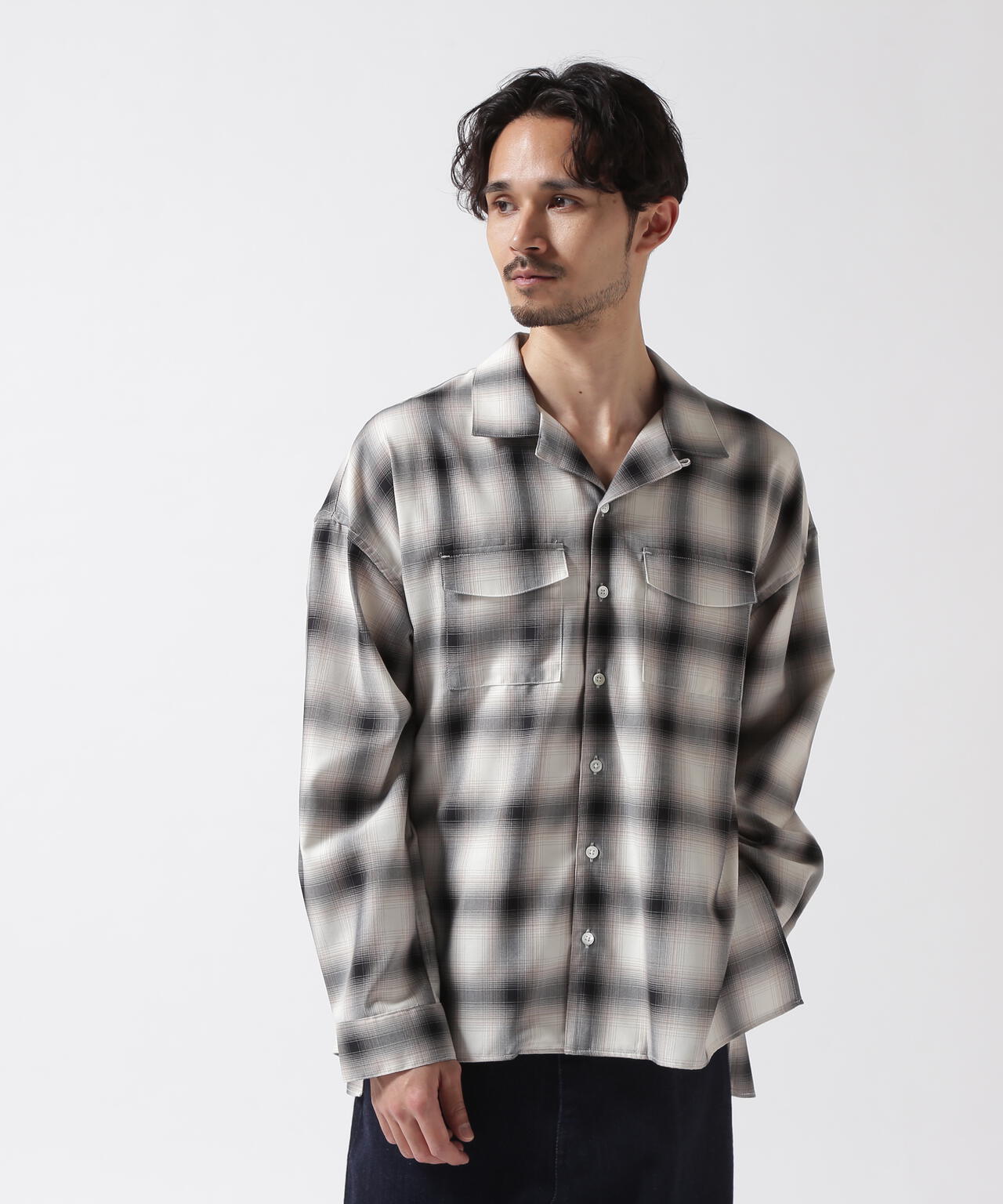 Toironier/トワロニエ/Opencollar Check Shirt