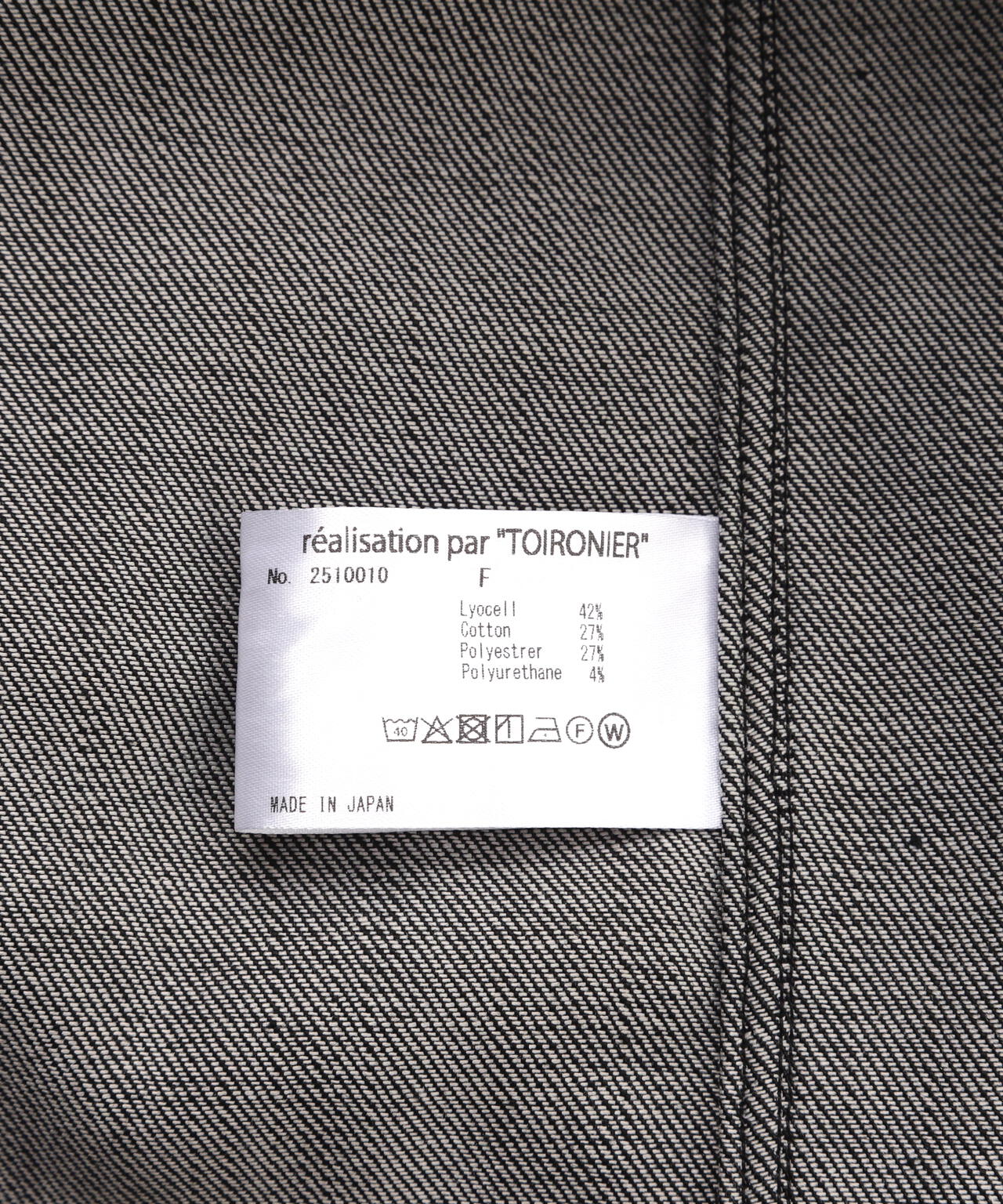 Toironier/トワロニエ/DENIM Ventilation SHIRT