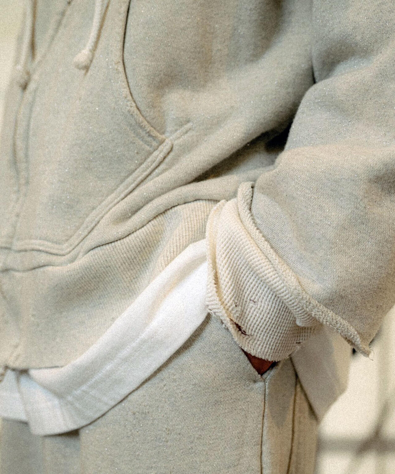 ANCELLM/アンセルム/LAYERED ZIP-UP HOODIE EX