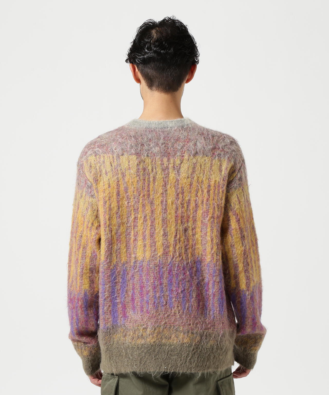 YOKE/ヨーク/KID MOHAIR WOOL BRUSHED TREE JAQUARD SWEATER