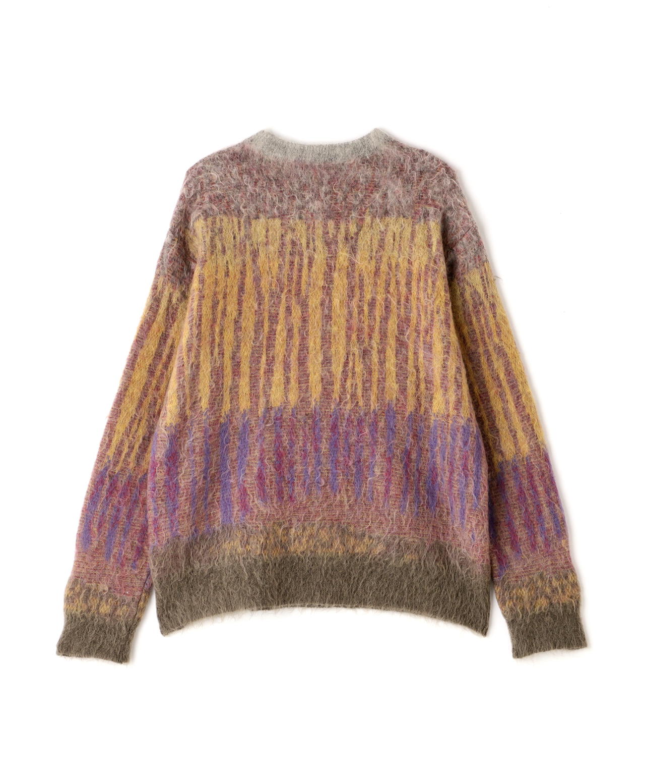 YOKE/ヨーク/KID MOHAIR WOOL BRUSHED TREE JAQUARD SWEATER