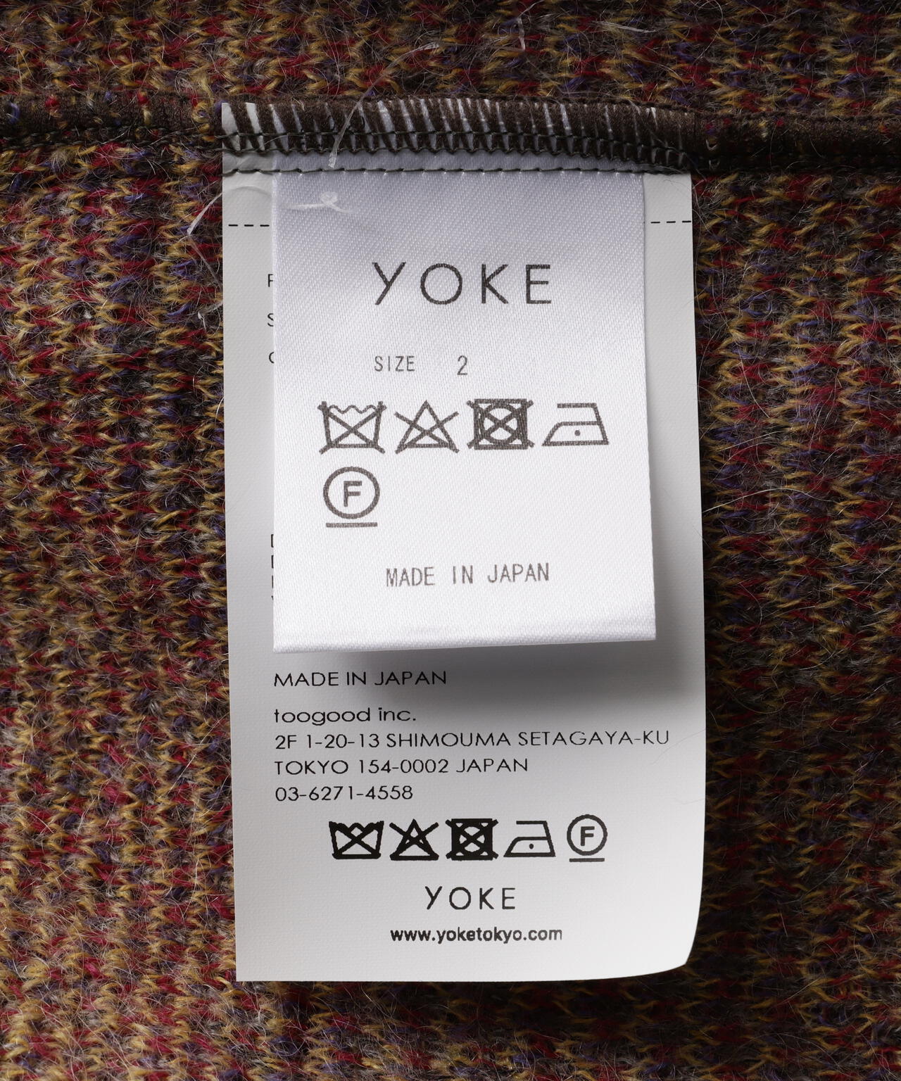 YOKE/ヨーク/KID MOHAIR WOOL BRUSHED TREE JAQUARD SWEATER