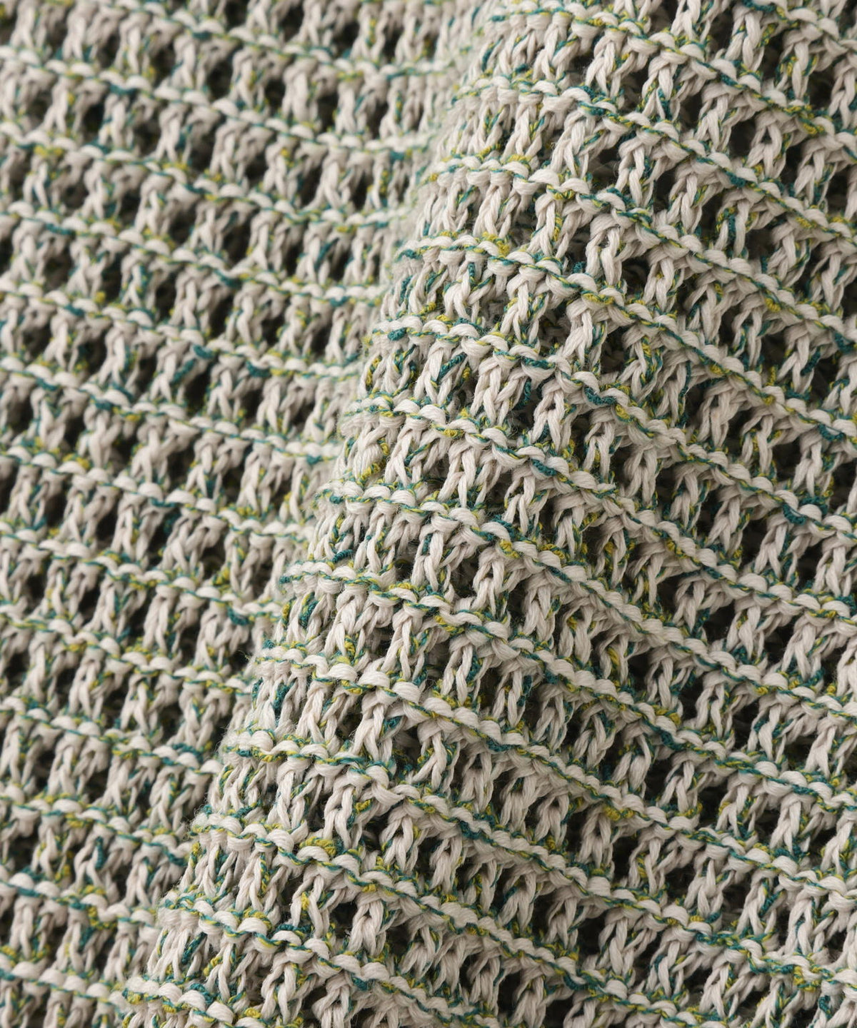 YOKE/ヨーク/MESH KNITTED CREWNECK SWEATER