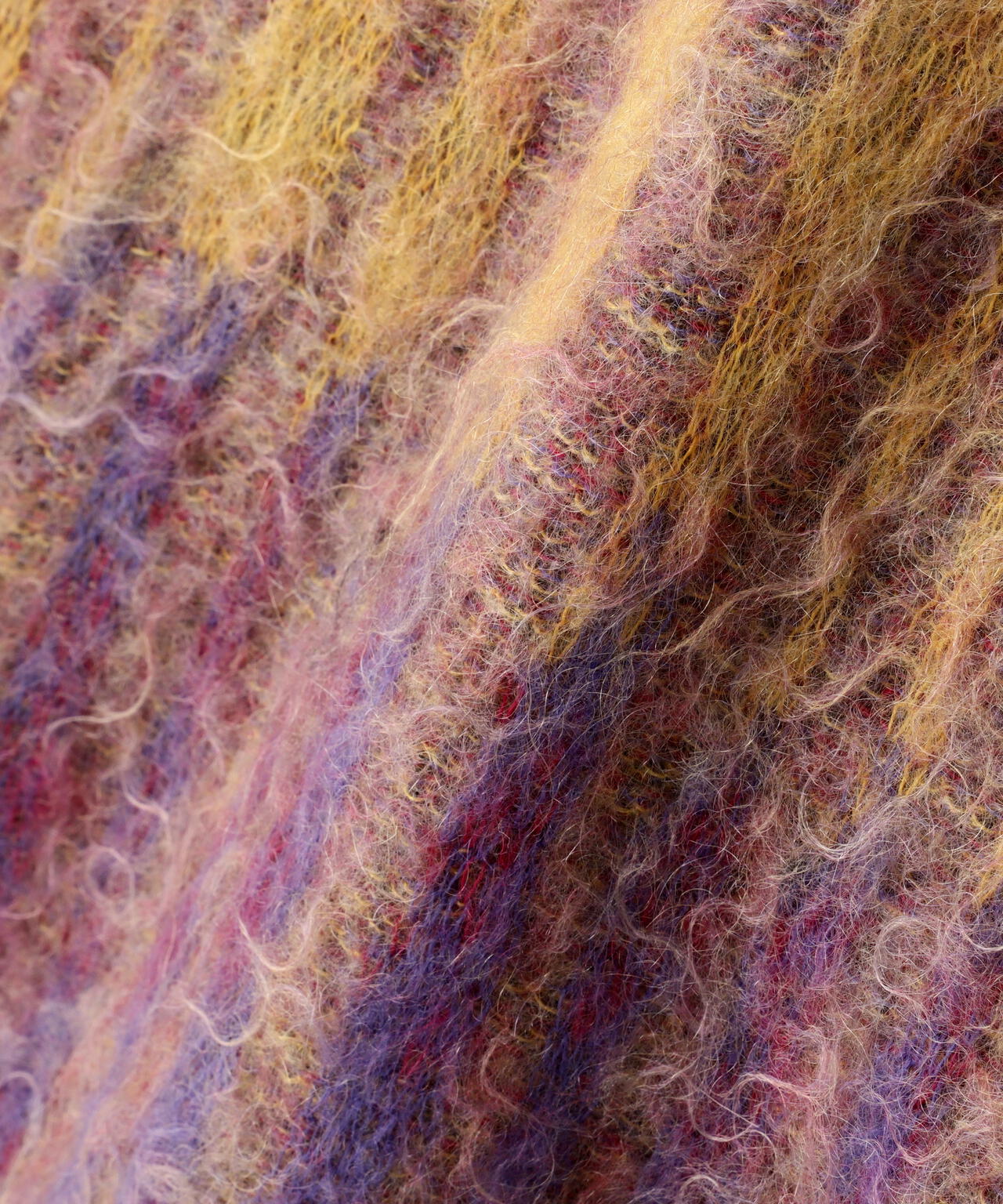 YOKE/ヨーク/KID MOHAIR WOOL BRUSHED TREE JAQUARD CARDIGAN