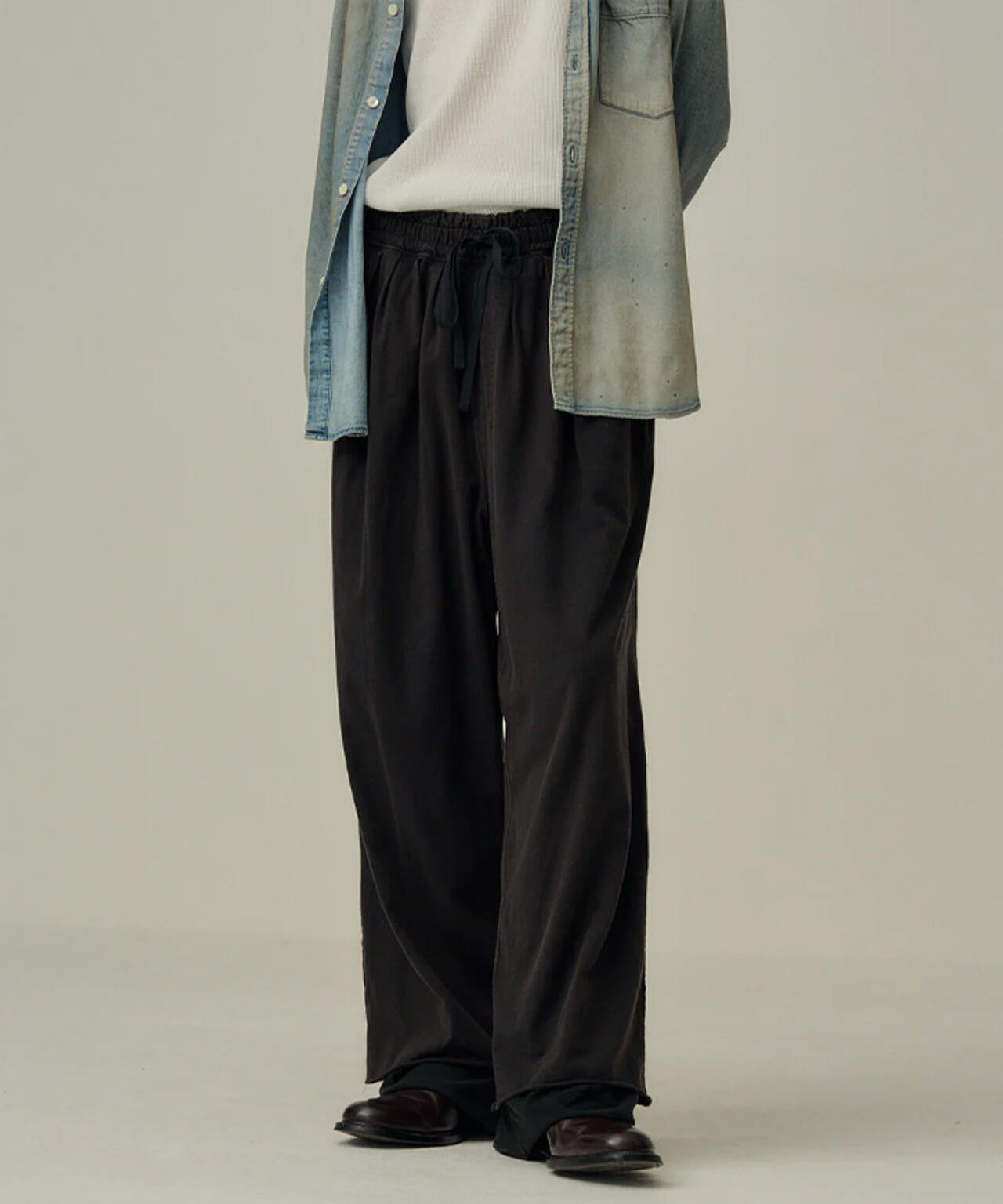 ANCELLM/アンセルム/DRAPE WIDE EASY CUT SLACKS