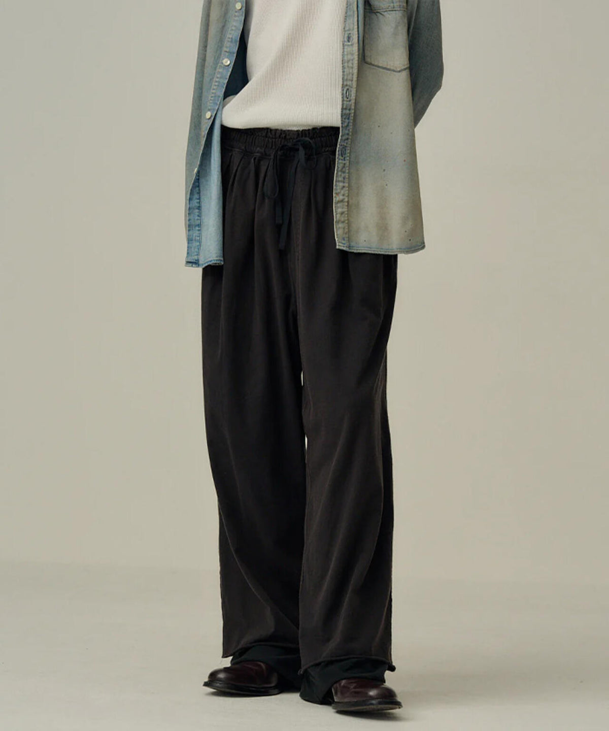 ANCELLM/アンセルム/DRAPE WIDE EASY CUT SLACKS