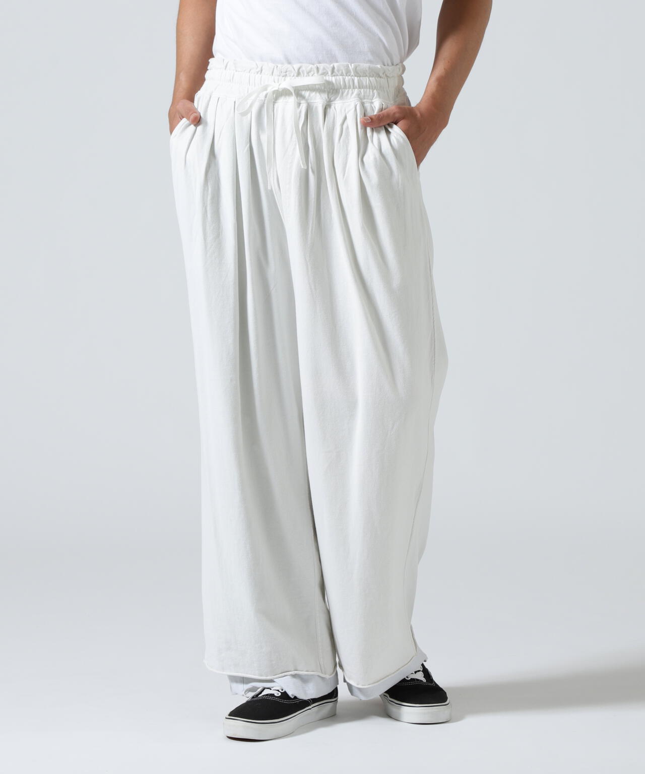 ANCELLM/アンセルム/DRAPE WIDE EASY CUT SLACKS