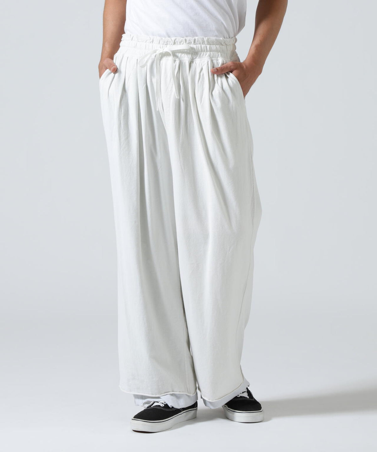 ANCELLM/アンセルム/DRAPE WIDE EASY CUT SLACKS