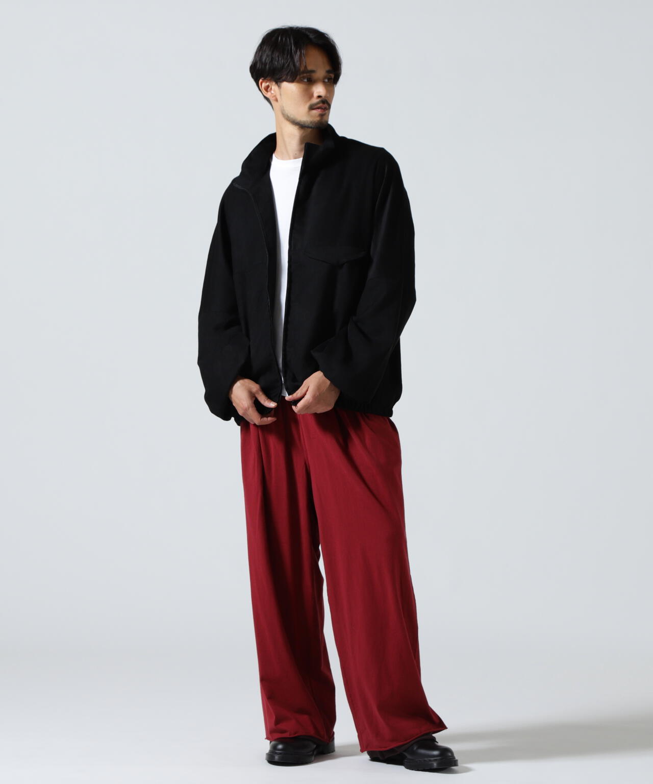 ANCELLM/アンセルム/DRAPE WIDE EASY CUT SLACKS
