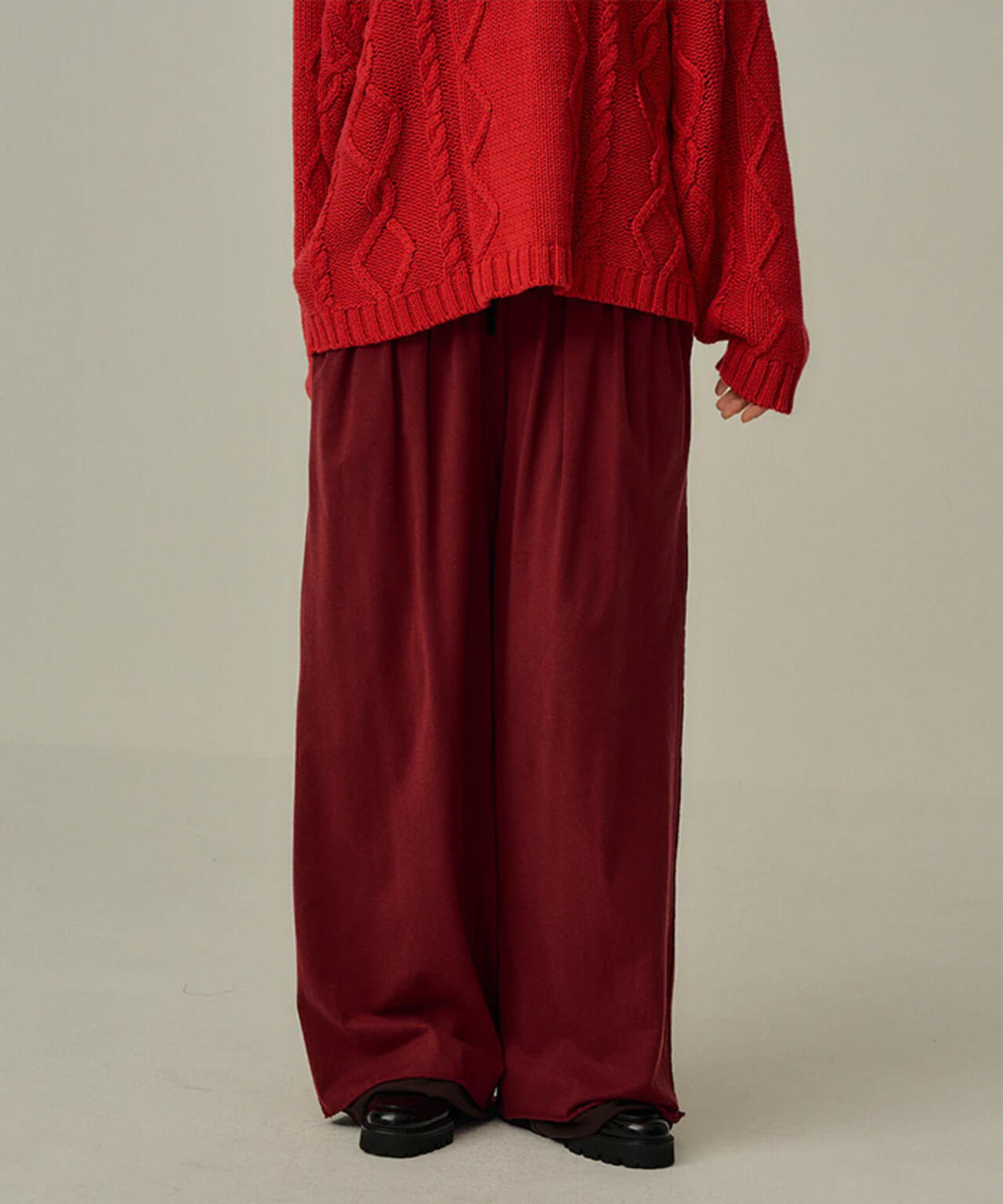 ANCELLM/アンセルム/DRAPE WIDE EASY CUT SLACKS