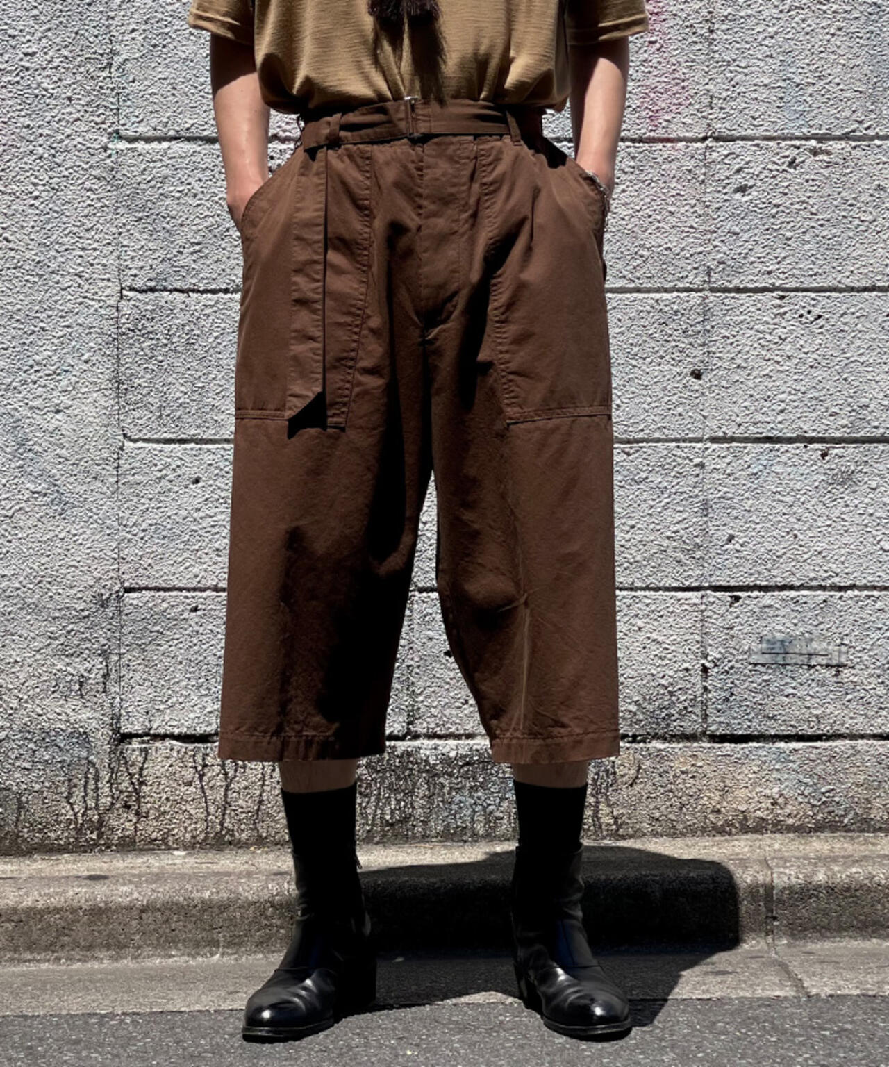 Toironier/トワロニエ/Belted Chino Shorts