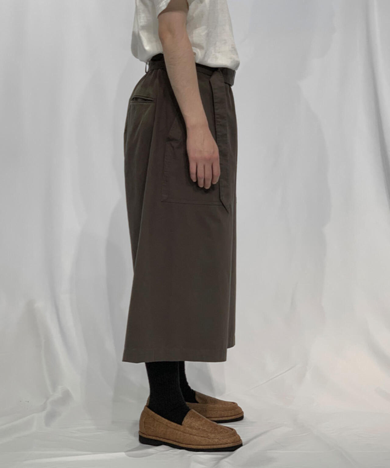 Toironier/トワロニエ/Belted Chino Shorts