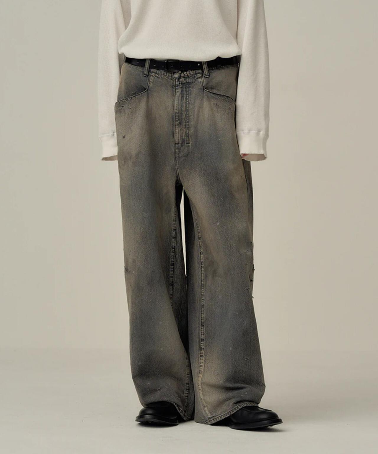 ANCELLM/アンセルム/DENIM WIDE SLACKS