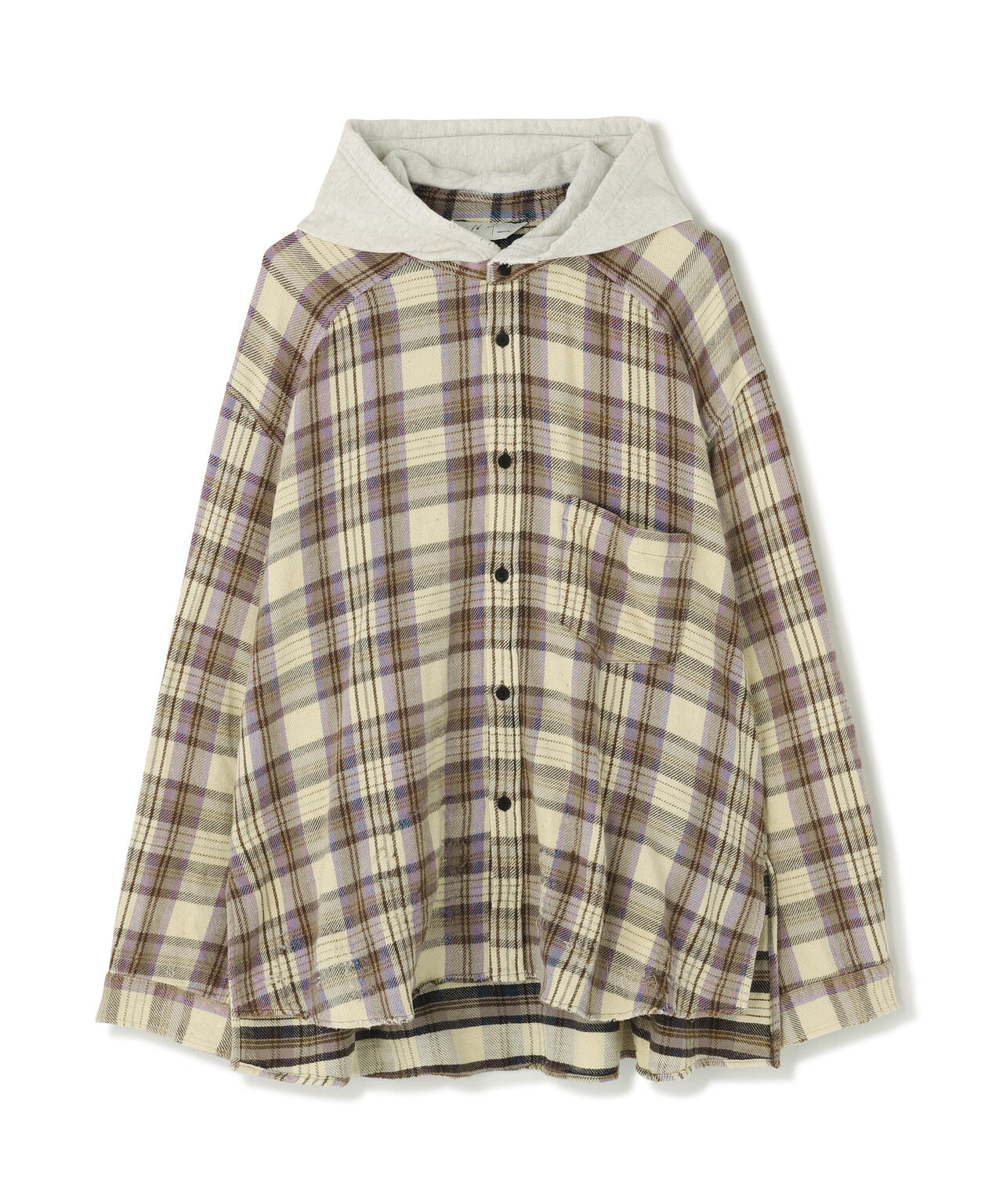 ANCELLM/アンセルム/NEL CHECK HOODIE SHIRT