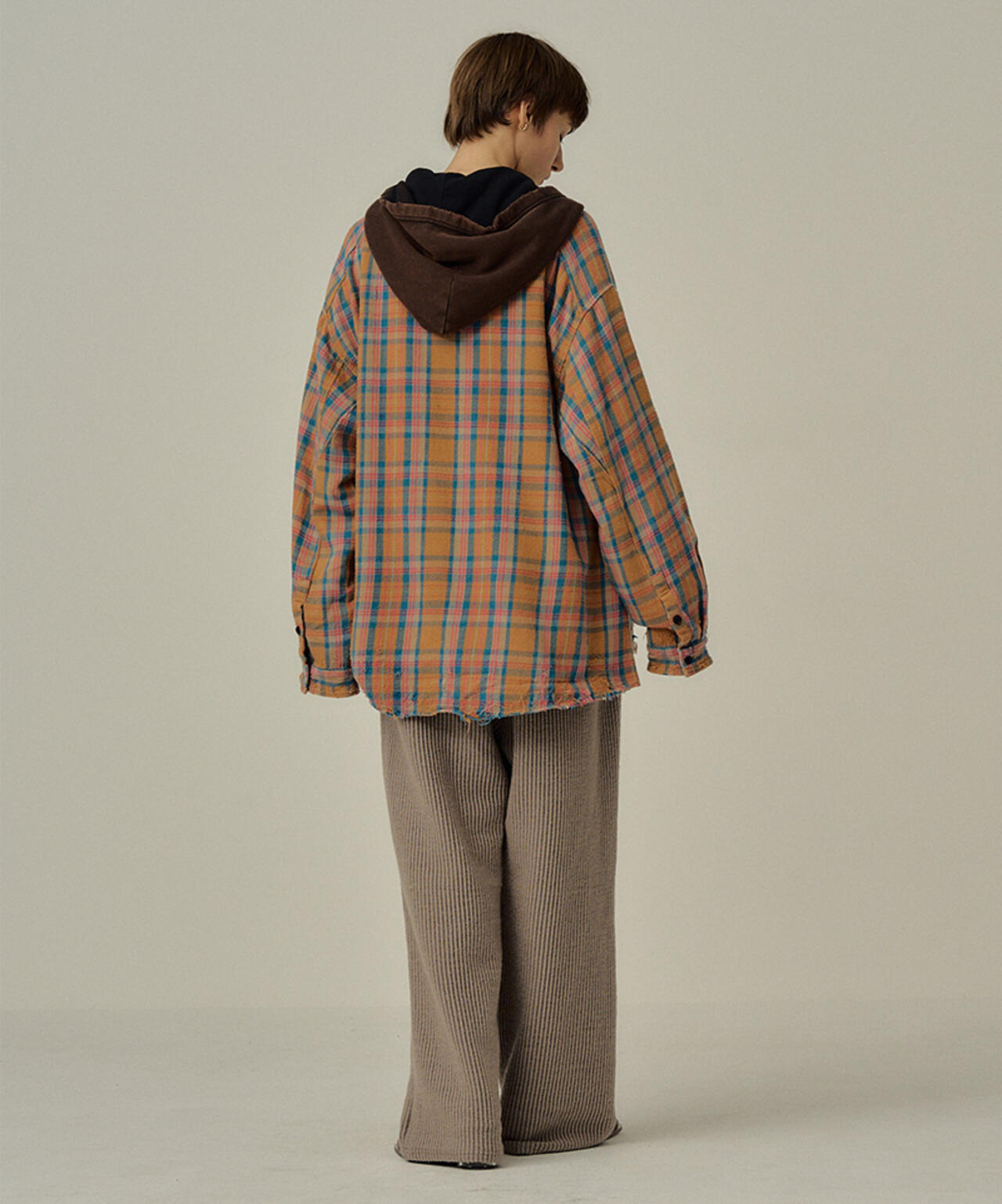 ANCELLM/アンセルム/NEL CHECK HOODIE SHIRT
