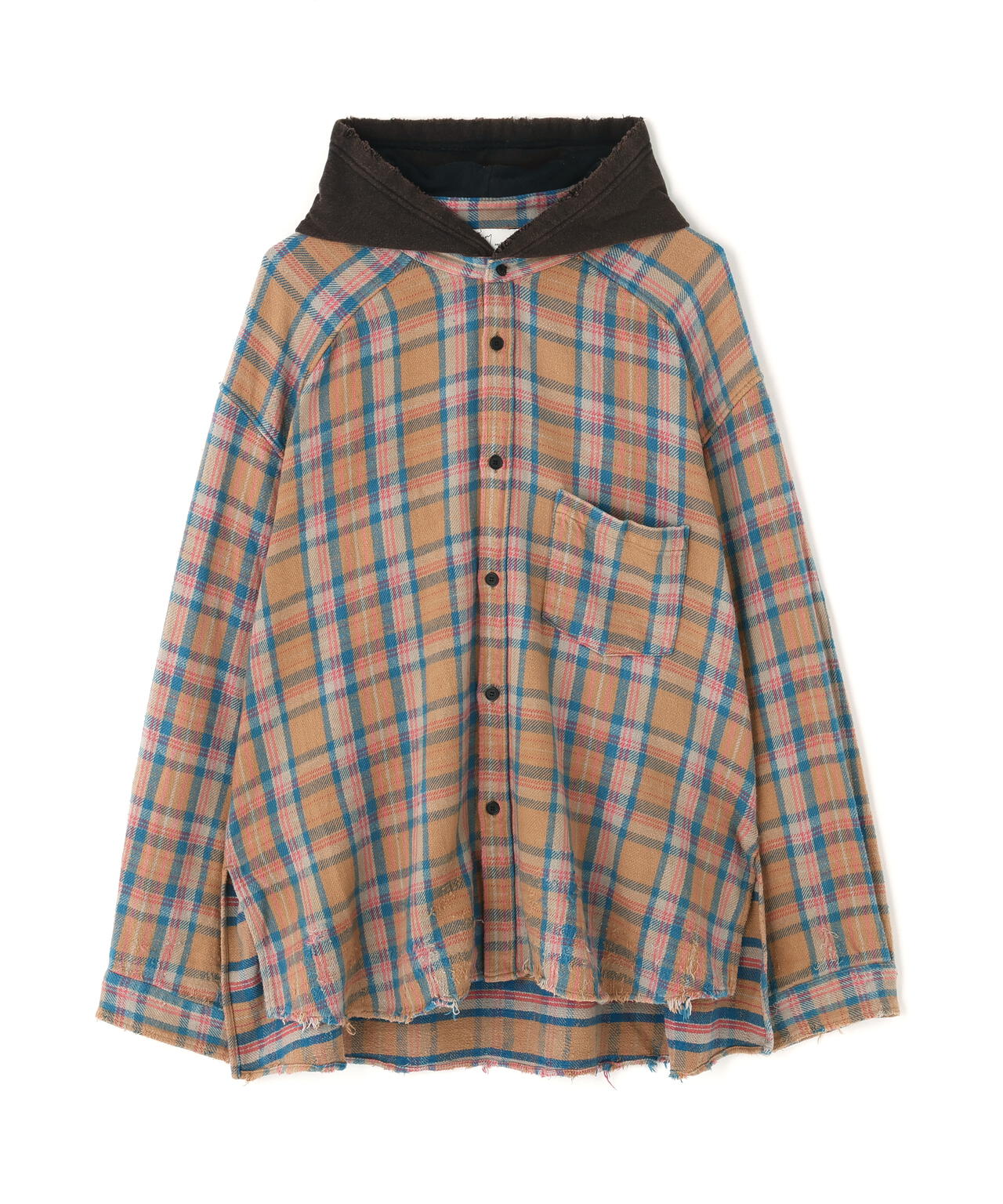 ANCELLM/アンセルム/NEL CHECK HOODIE SHIRT