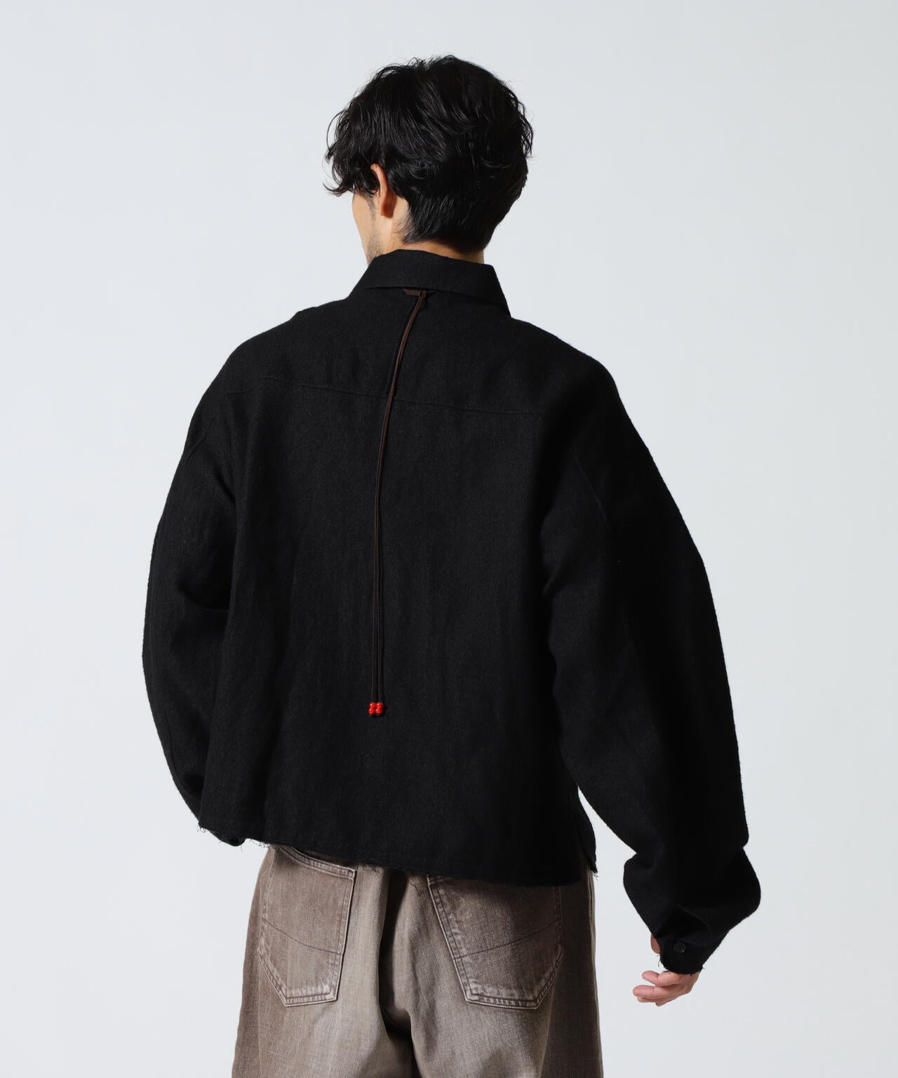 ANCELLM/アンセルム/SHRINK WOOL SHORT ZIPUP SHIRT JACKET