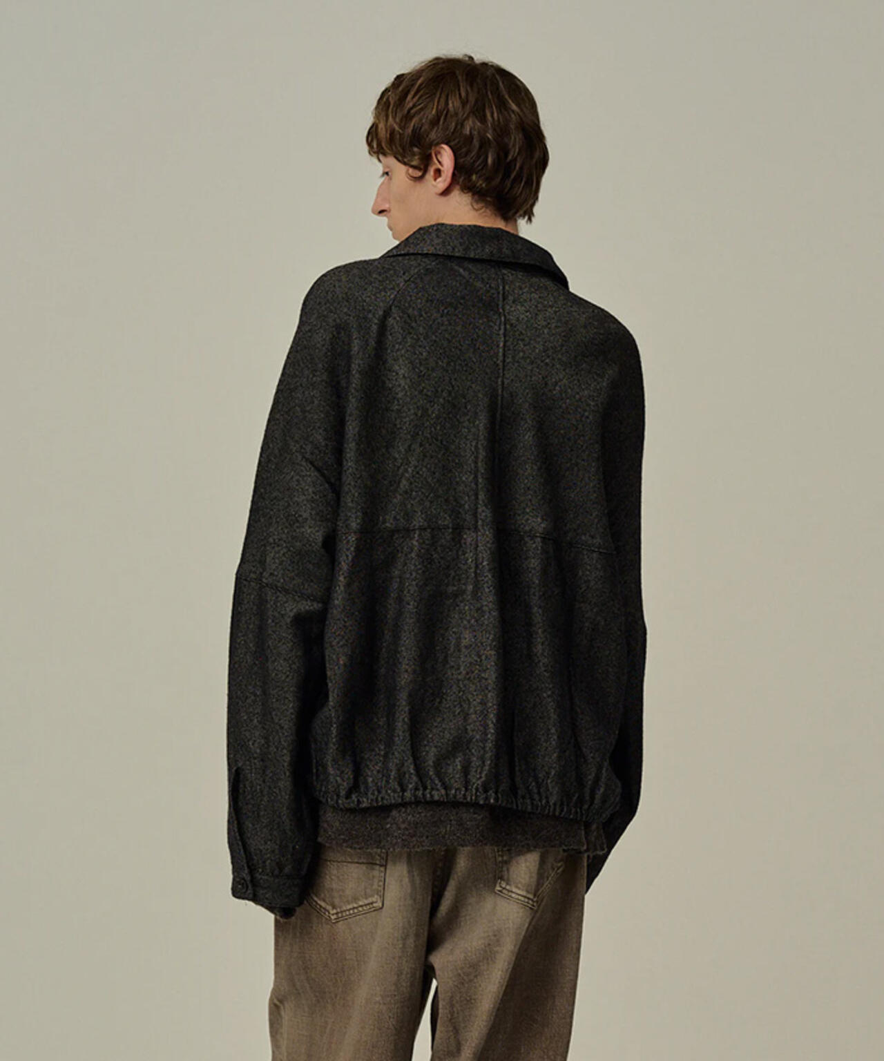 ANCELLM/アンセルム/SHRINK WOOL SHORT ZIPUP SHIRT JACKET