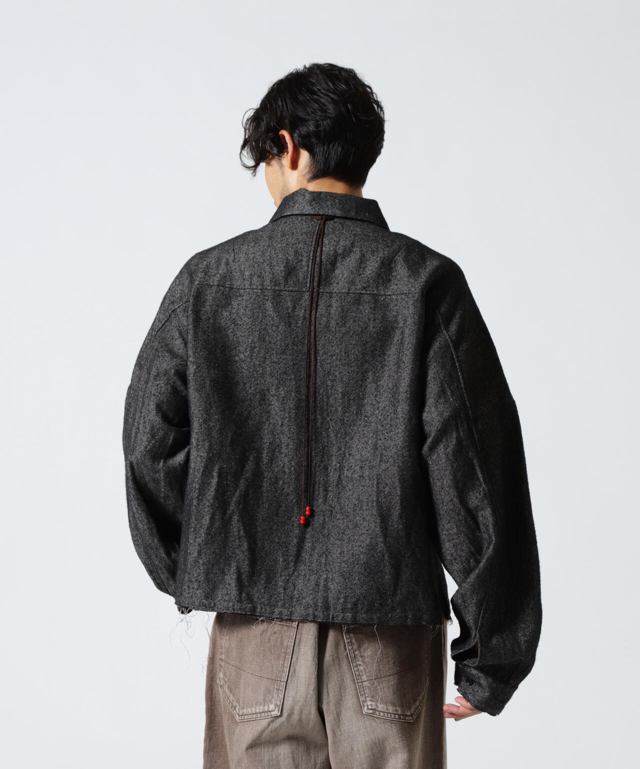 ANCELLM/アンセルム/SHRINK WOOL SHORT ZIPUP SHIRT JACKET