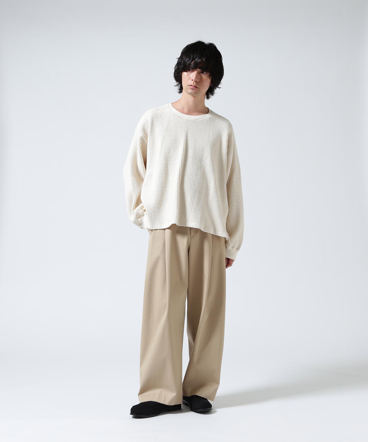 ANCELLM/アンセルム/HEAVY WAFFLE OVER LS