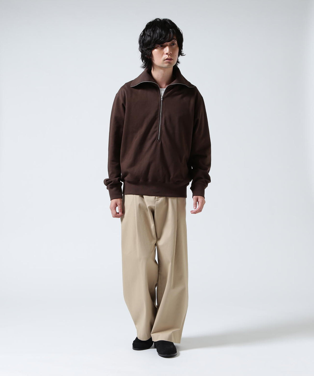 Toironier/トワロニエ/Half Zip Sweat Shirts