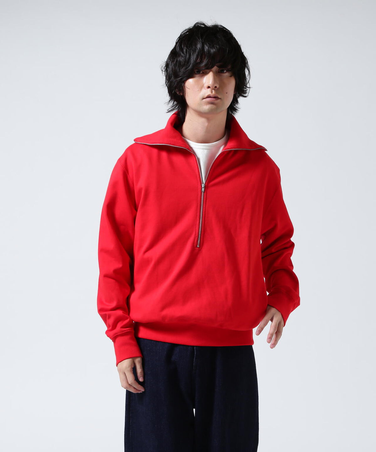 Toironier/トワロニエ/Half Zip Sweat Shirts