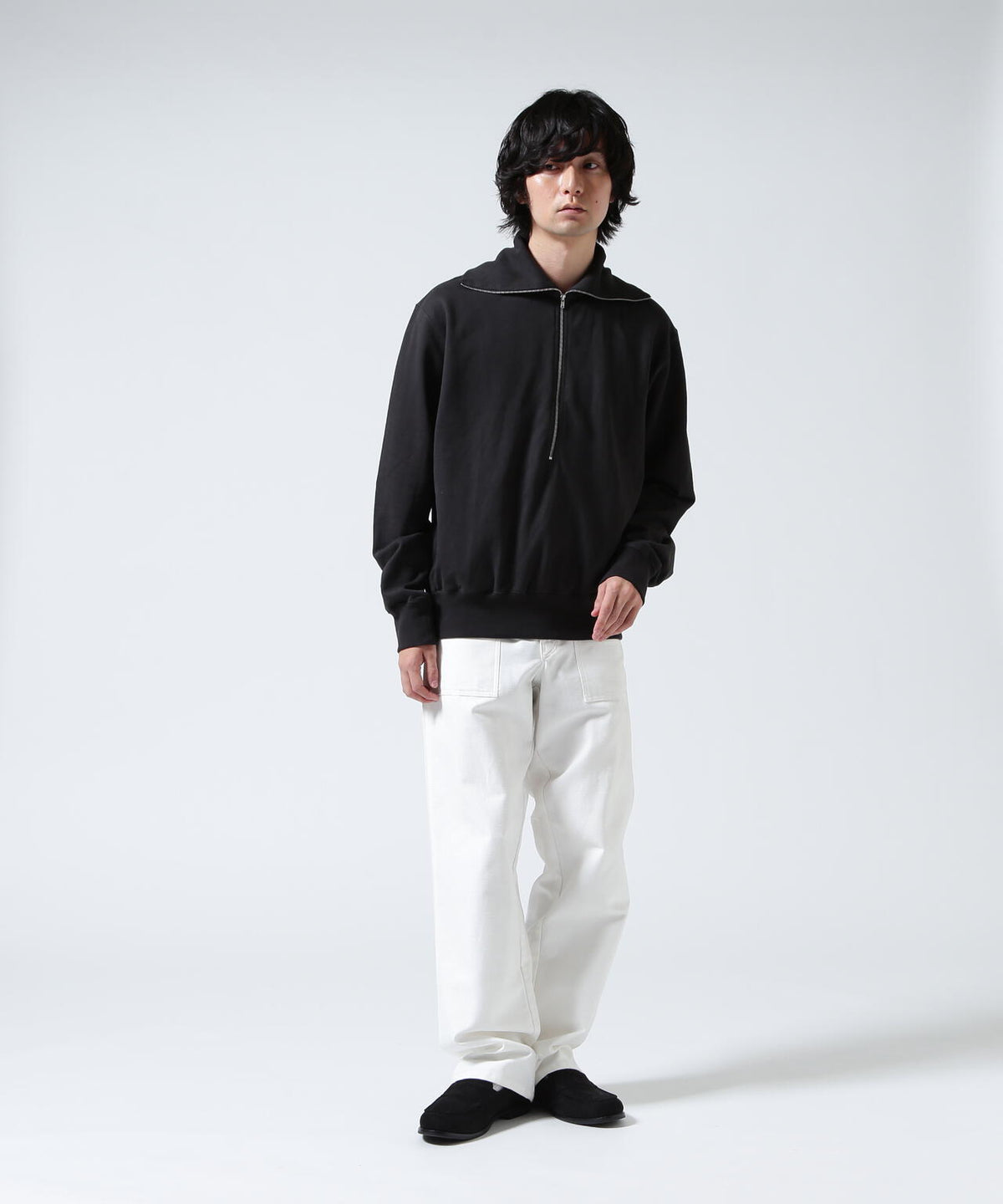 Toironier/トワロニエ/Half Zip Sweat Shirts