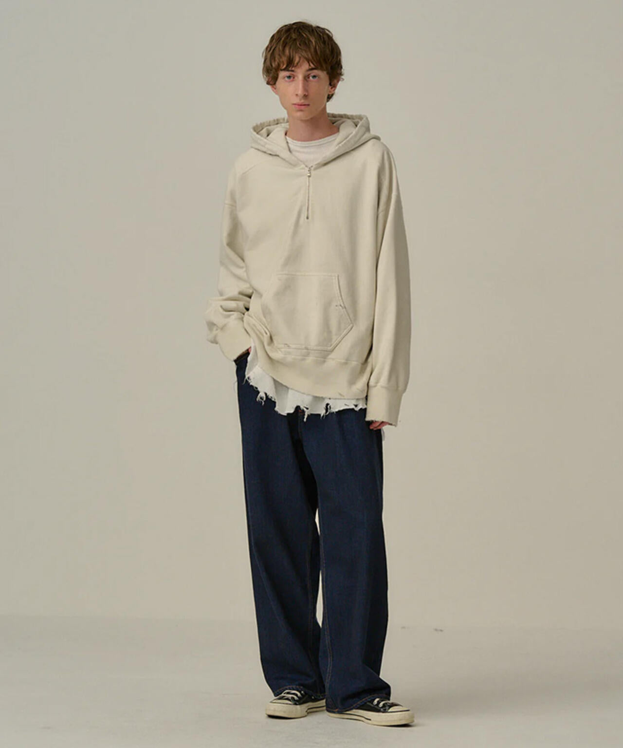 ANCELLM/アンセルム/HALF ZIP HOODIE