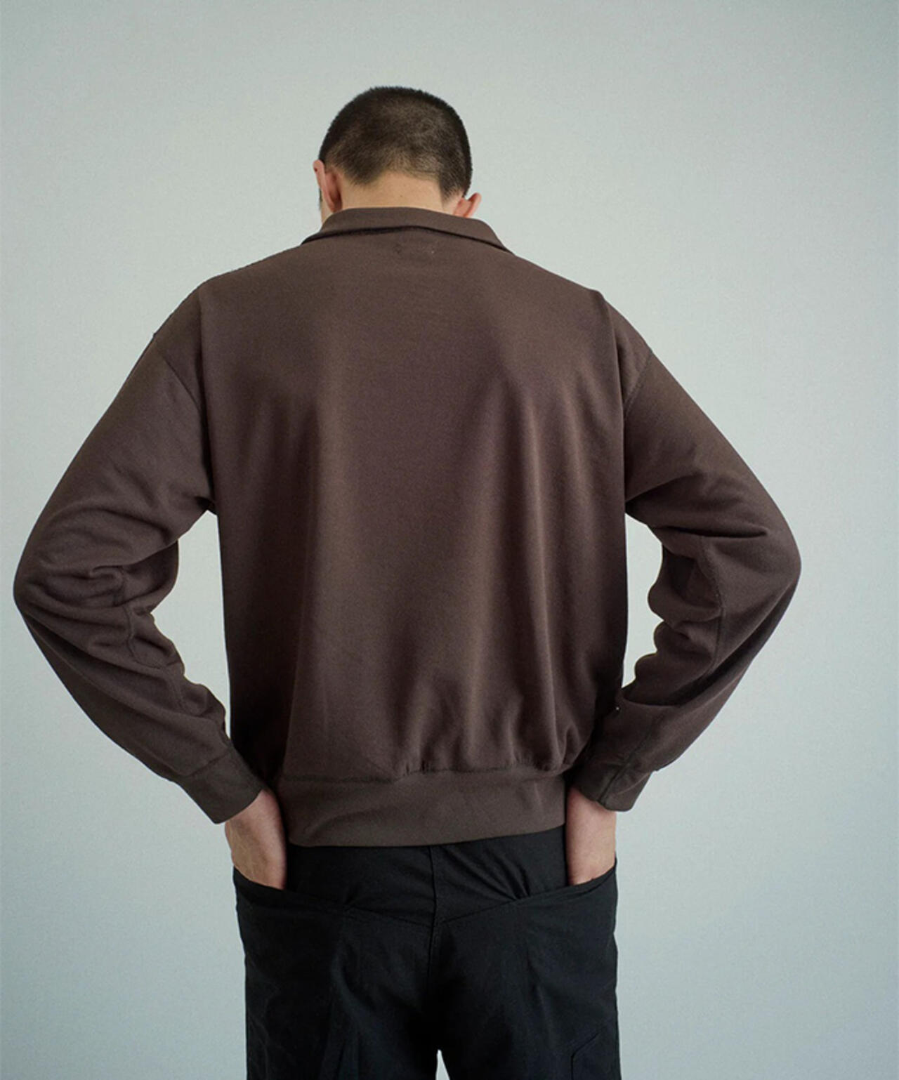 FOUNDOUR/ファウンダ/HALF ZIP LONG SLEEVE SHIRT