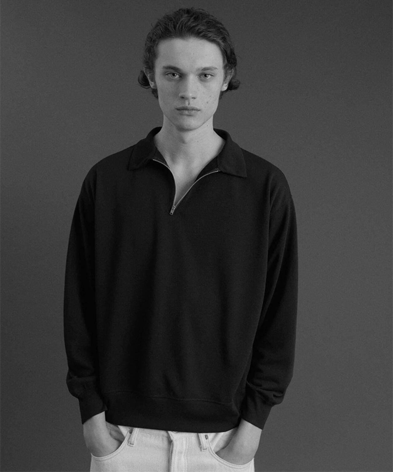 FOUNDOUR/ファウンダ/HALF ZIP LONG SLEEVE SHIRT