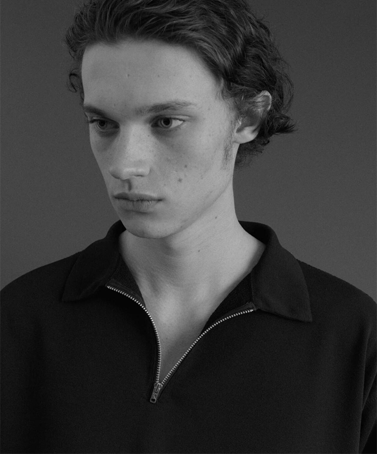 FOUNDOUR/ファウンダ/HALF ZIP LONG SLEEVE SHIRT