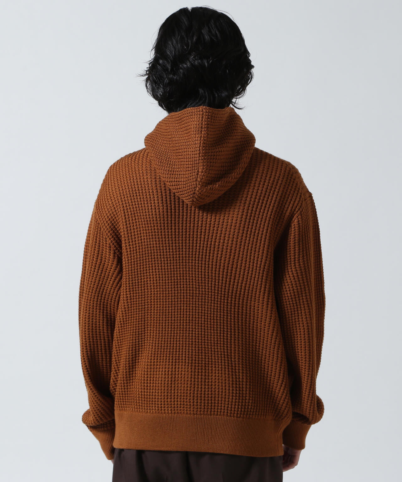 Toironier/トワロニエ/Zip Waffle Knit Hoodie